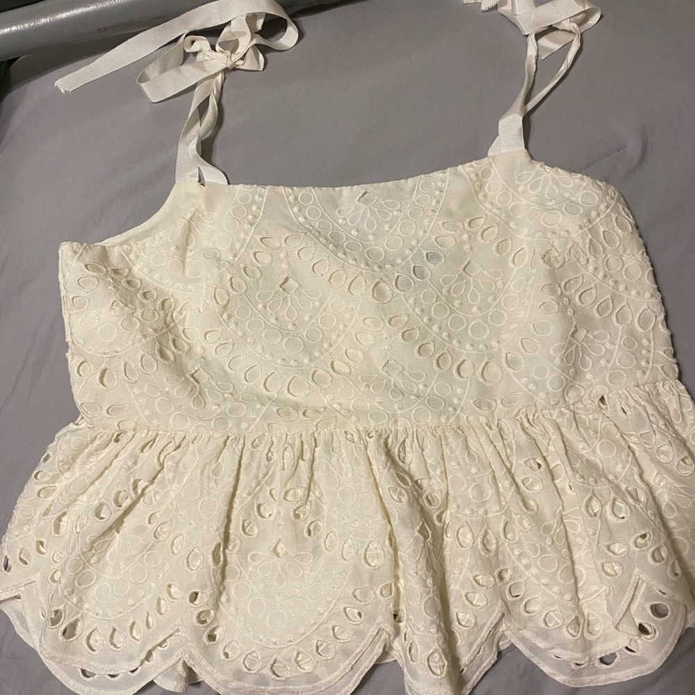 J- Crew Off white top